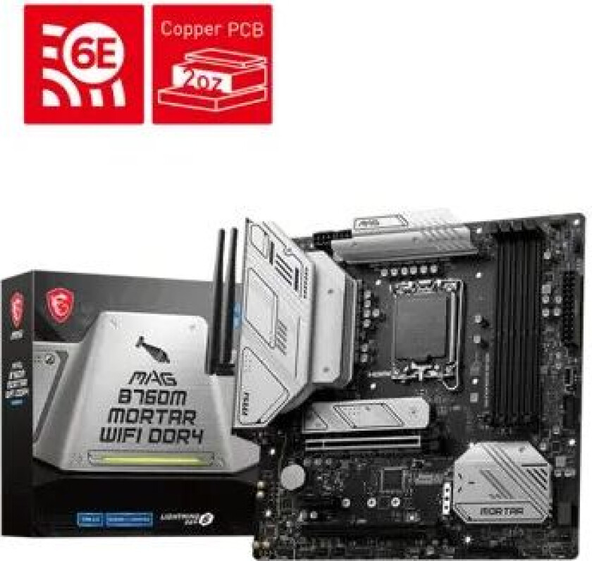 Msi Mag B760m Mortar Wifi Ddr4 S-1700 Matx Mikro Atx Hovedkort