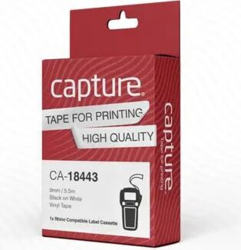 Tape Rhinopro Perm Vinyl 9mm Black/white