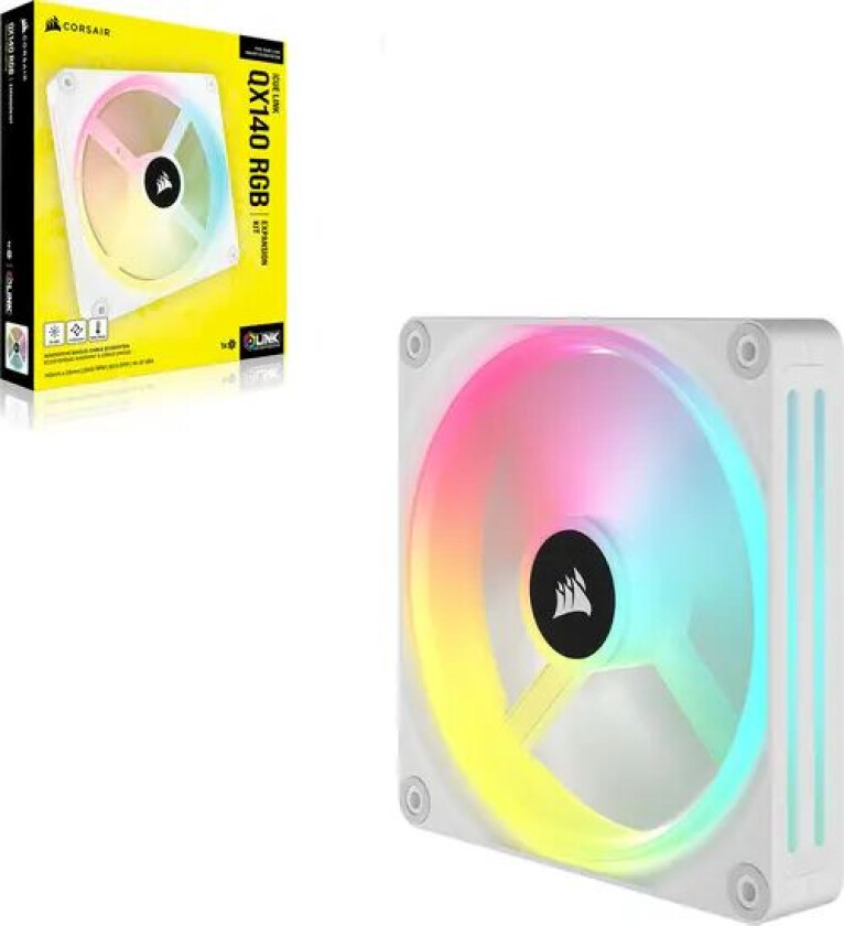 Corsair Icue Link Qx140 Rgb Expansion Kit White 140 Mm