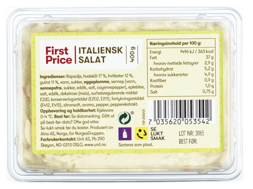 Italiensk Salat 400g