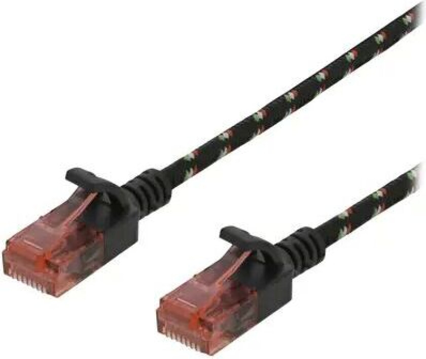 Koblingskabel Rj-45 Rj-45 Cat 6a 2m Svart