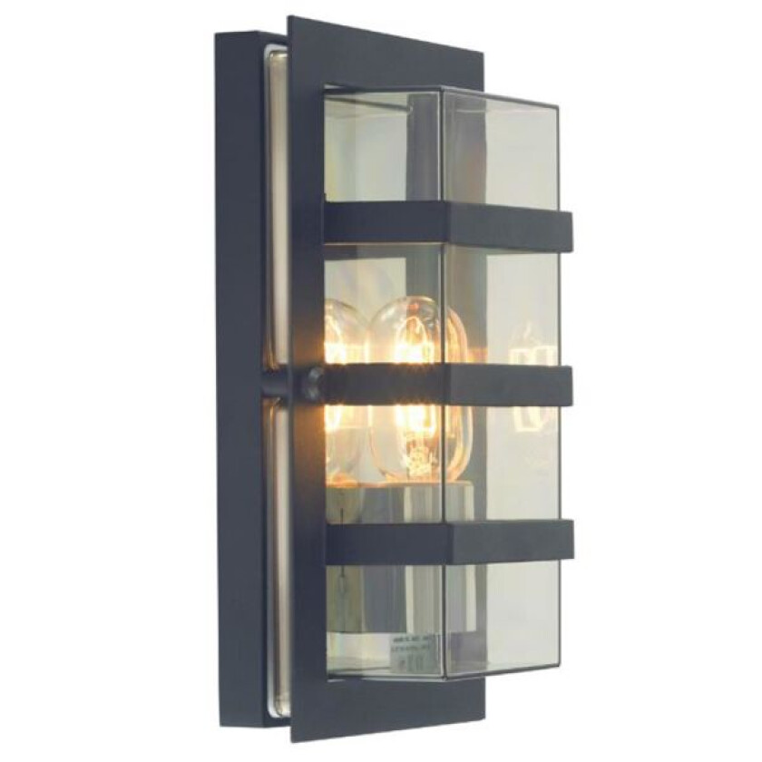 Boden 862 Veggarmatur E27, 46 W, IP54, klar Svart