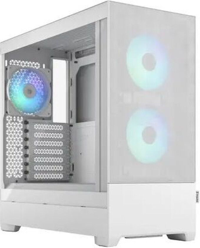 Pop Air Rgb White Clear Glass Atx Hvit