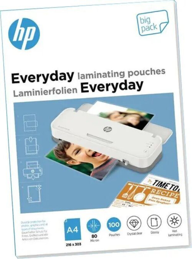 Hp Everyday Lamineringsposer 80 Mikron A4 100 Stk.