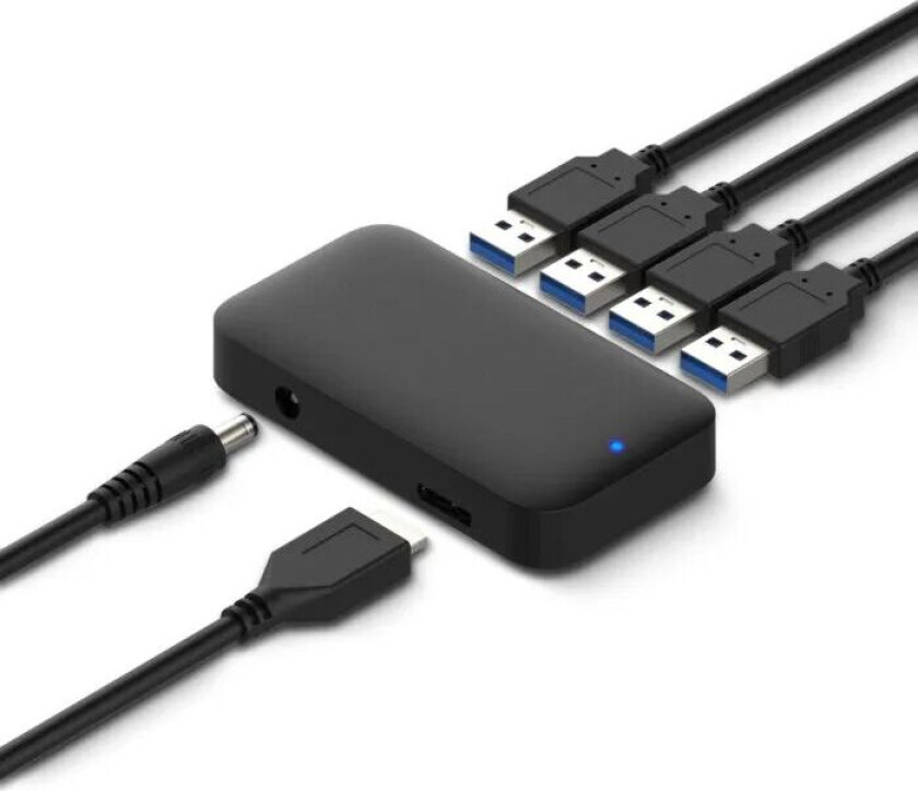 USB 5 Gb/s-hub med strømforsyning, 4-veis