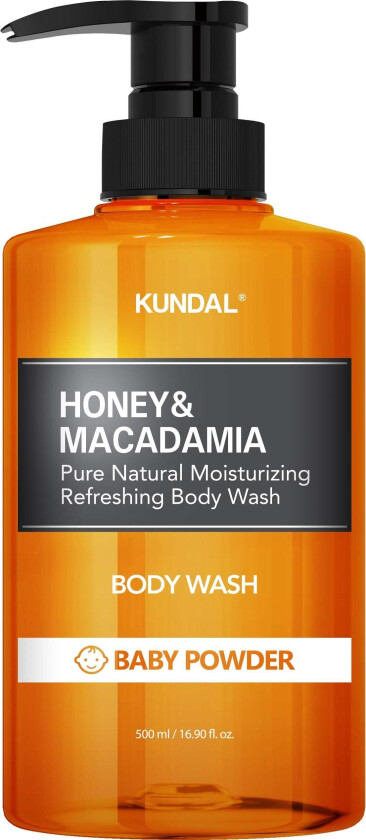 Bilde av Honey & Macadamia Pure Body Wash Baby Powder 500 ml