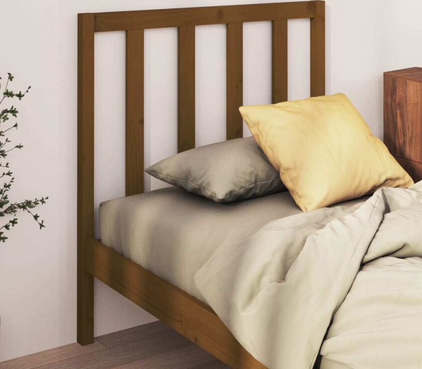 Sengegavl honningbrun 95x4x100 cm heltre furu