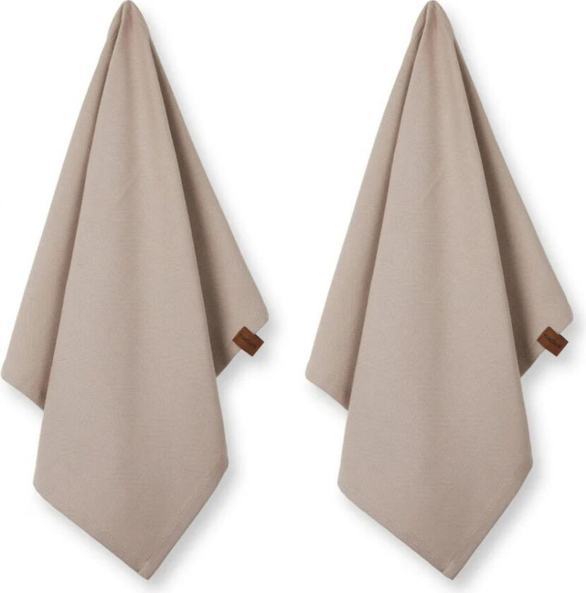 økologisk kjøkkenhåndkle 45 x 70 cm 2-pakning Light stone