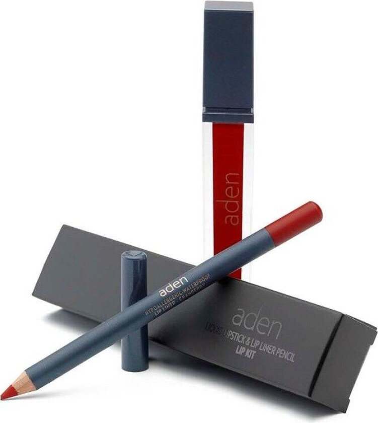 Liquid Lipstick + Lipliner Pencil Set Cranberry 14