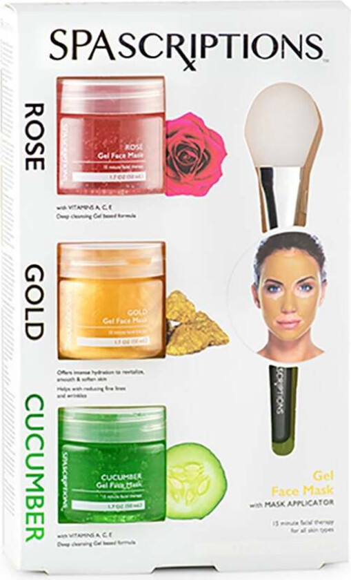 Gold, Rose & Cucumber Gel Masks, 150 ml Ansiktsmaske