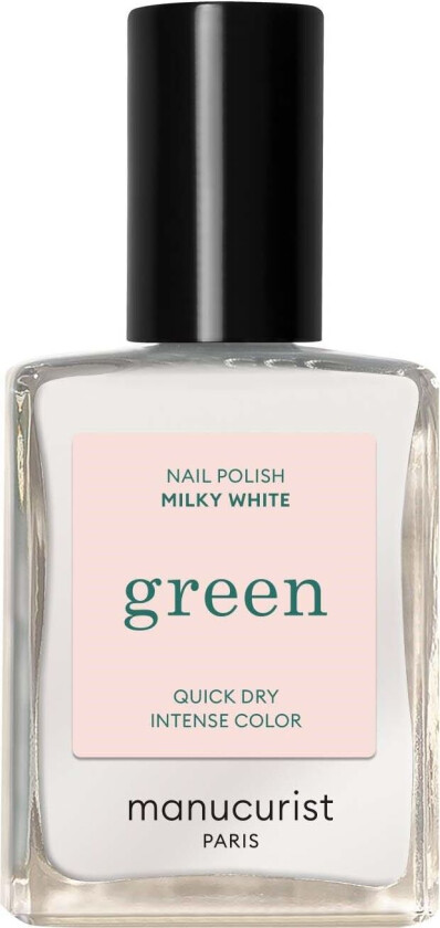 Green Nail Polish Milky White