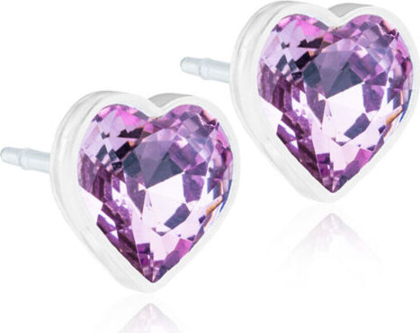Medical Plastic  Heart 6mm Amethyst