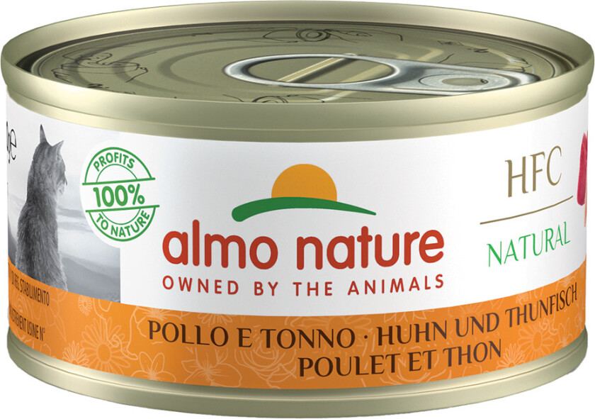 Bilde av Almo Nature HFC Natural 6 x 70 g - Kylling & Tunfisk