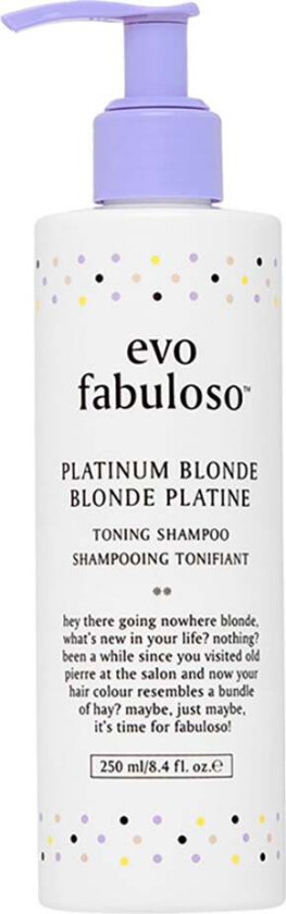 Evo Platinum Blonde Toning Shampoo (250ml)