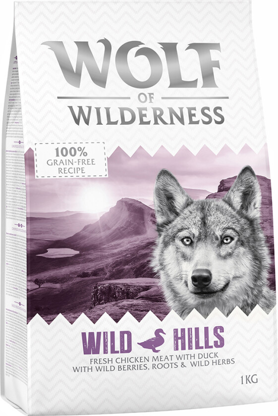1 kg Wolf of Wilderness hundefôr til spesialpris! - Wild Hills - And
