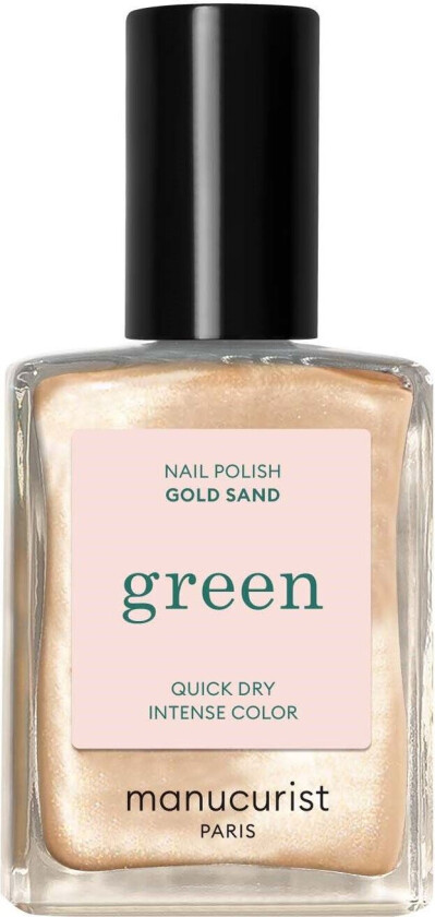 Green Nail Polish Gold Sand