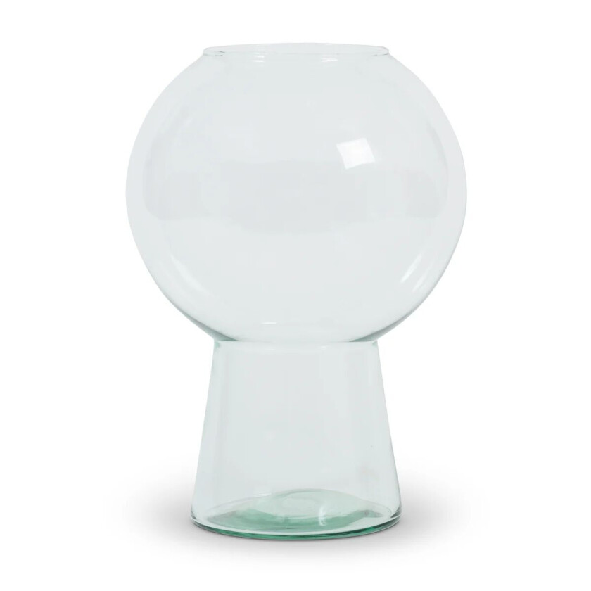 UNC vase resirkulert glass L 24,9 cm Klar