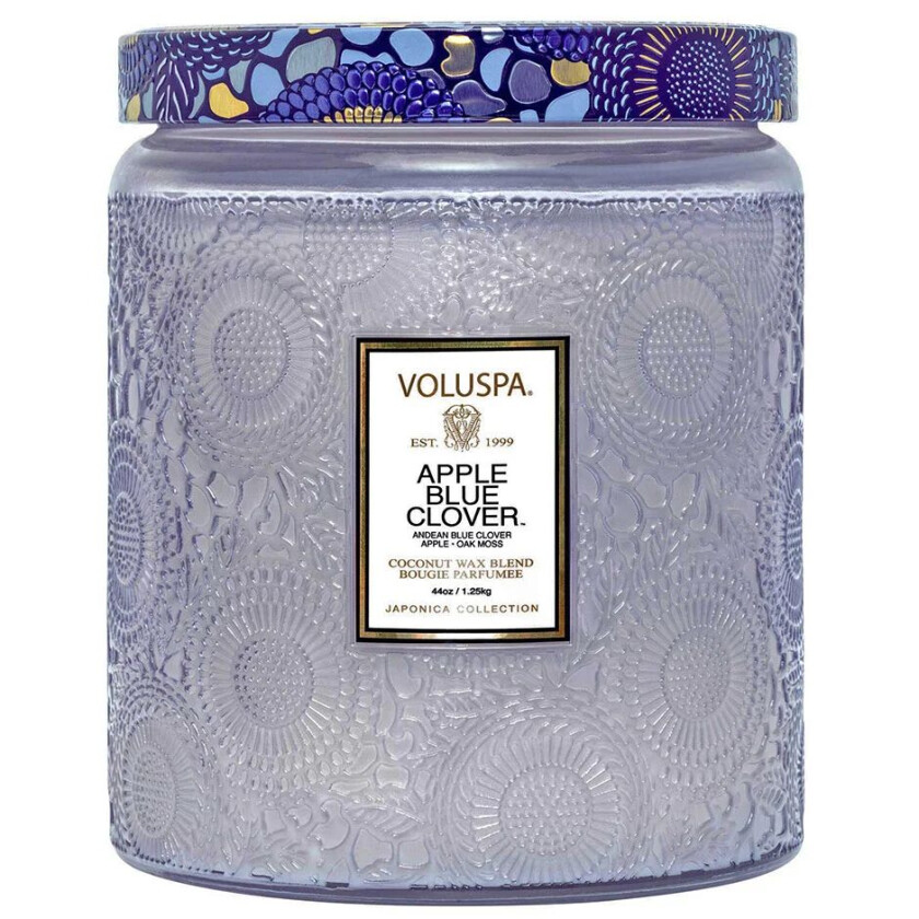 Luxe Jar Candle Apple Blue Clover, 1250 g  Duftlys