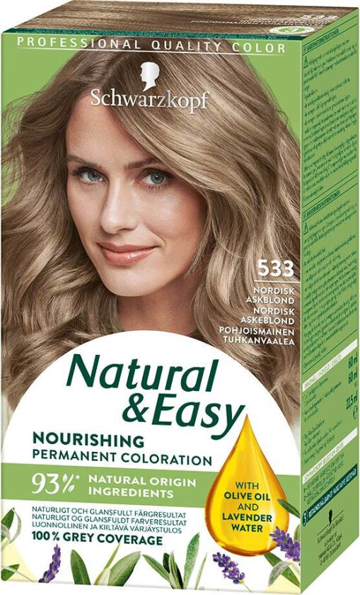 Natural & Easy 523 Ljus Isblond,   Øvrige hårfarger