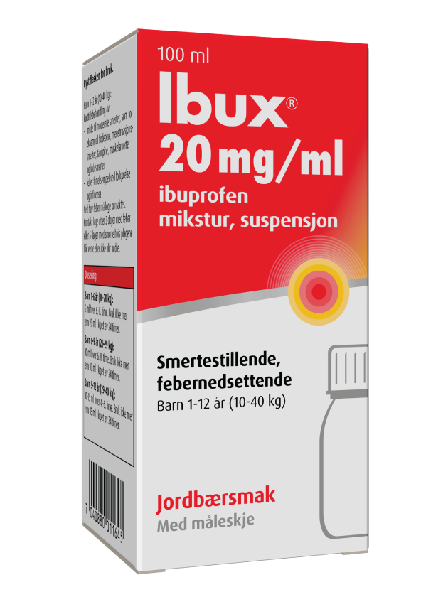 Mikstur 20mg/ml jordbær, 100 ml.