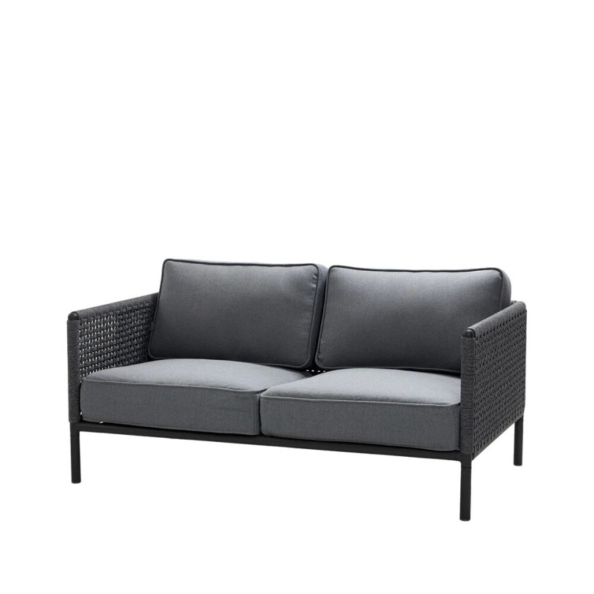Encore 2-seters sofa Cane-Line airtouch lava grey/dark grey