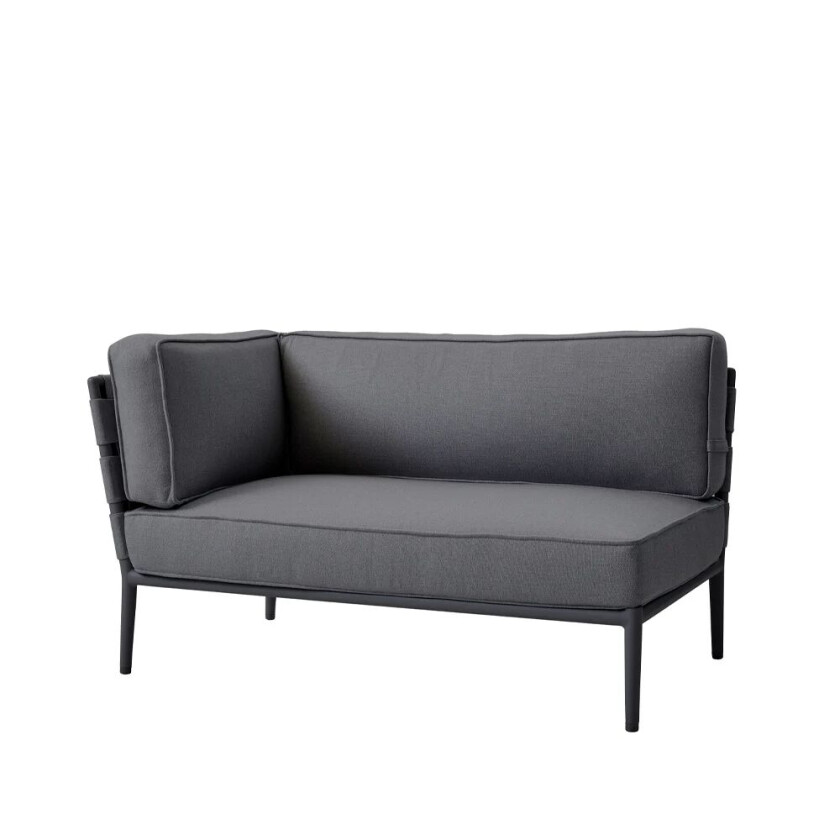 Conic modulsofa Cane-Line airtouch grey, høyre, inkl. puter