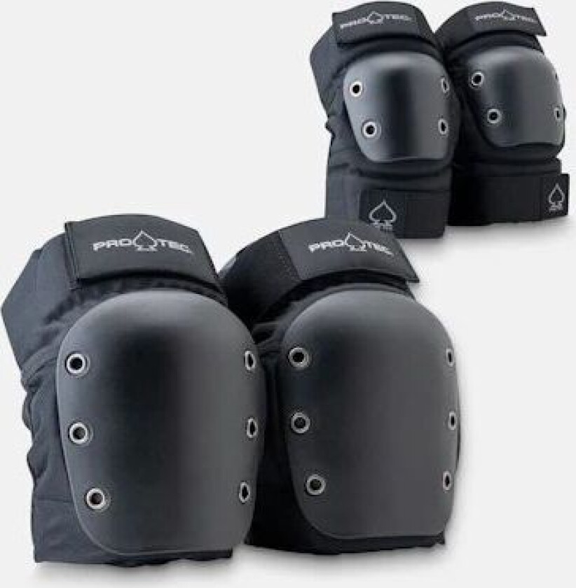 KNEE/ELBOW PAD SET, skateboard-beskyttelse senior Black