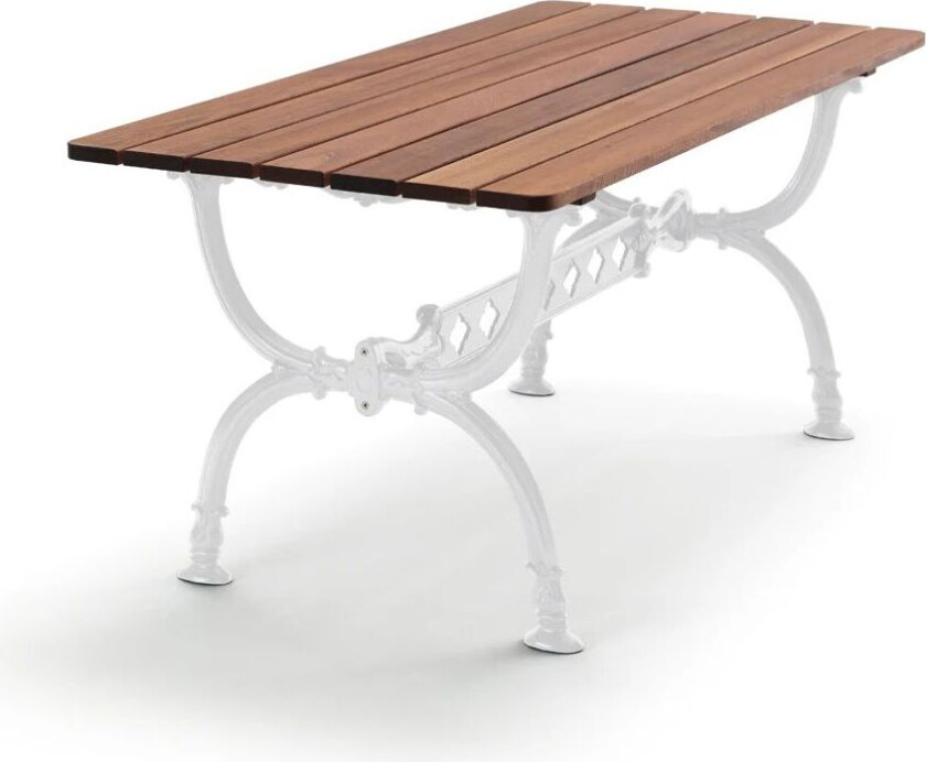 Byarum bord 142x72 cm Mahogni, hvitt stativ