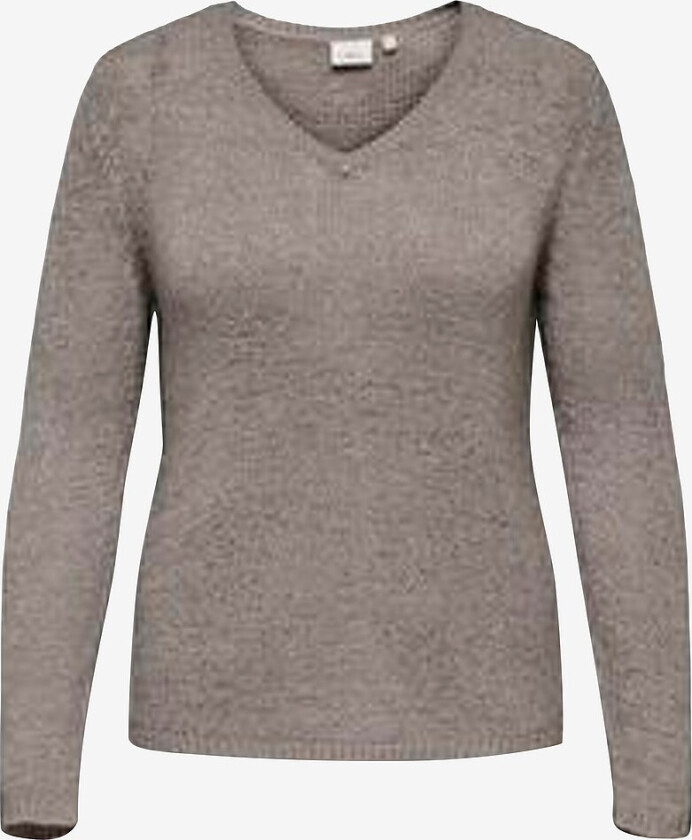 Pullover carGeena L/s V-neck Knt - Grå