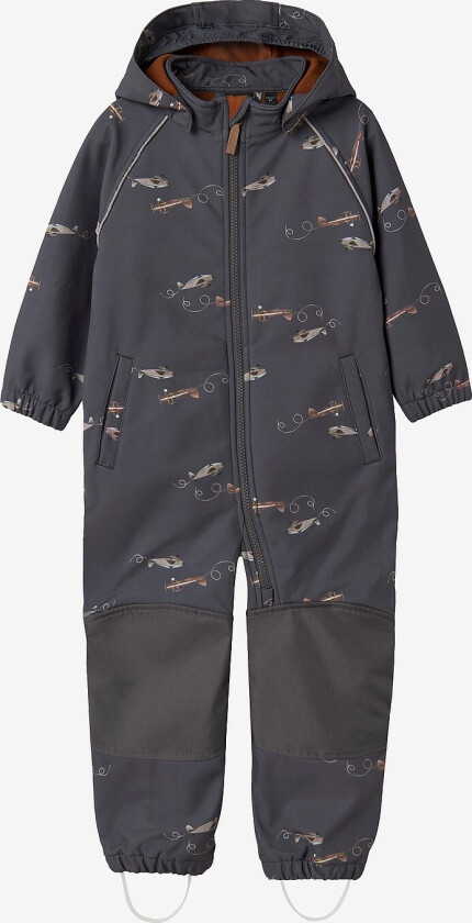 Snekkerbukse Nmmalfa08 Softshell Suit Aop 1fo - Grå