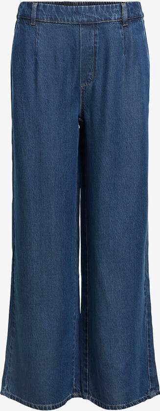 Bukser objFrame Lisa Wide MW Pants - Blå