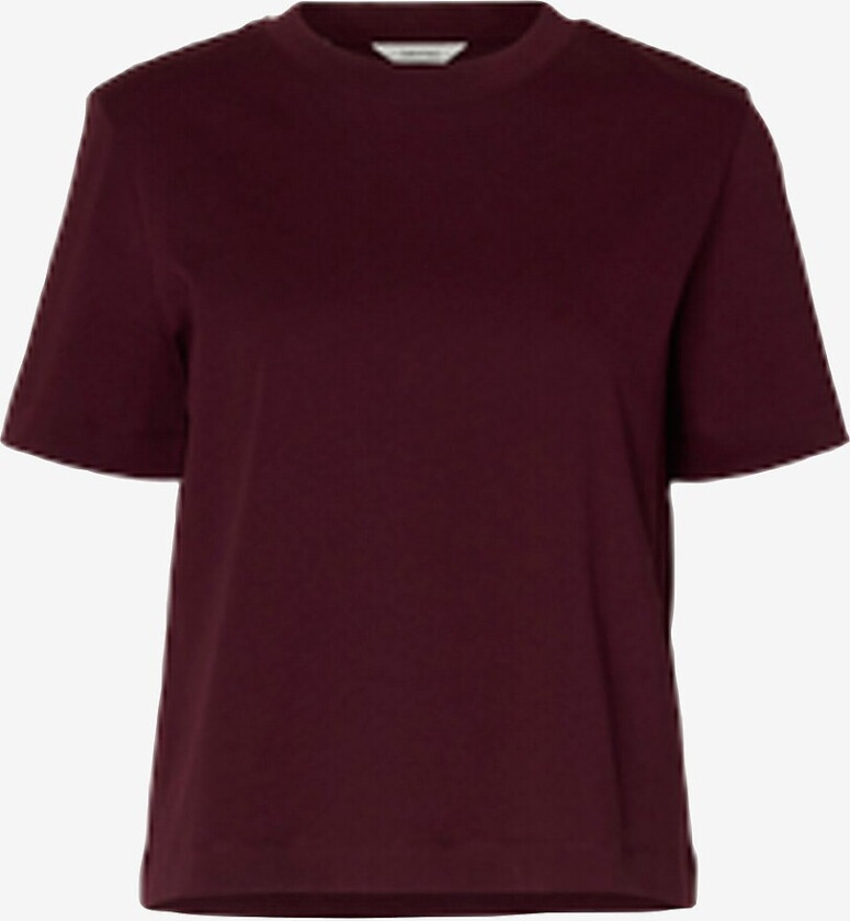 Topp slfEssential SS Boxy Tee - Rød