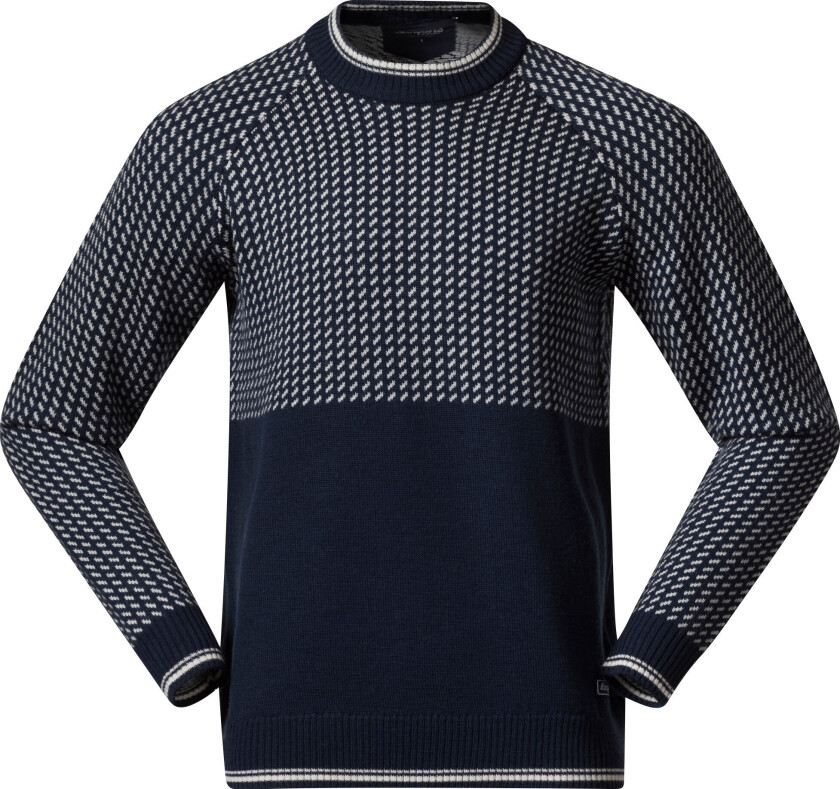 Alvdal Wool Jumper Herre Navy Blue/Vanilla White L