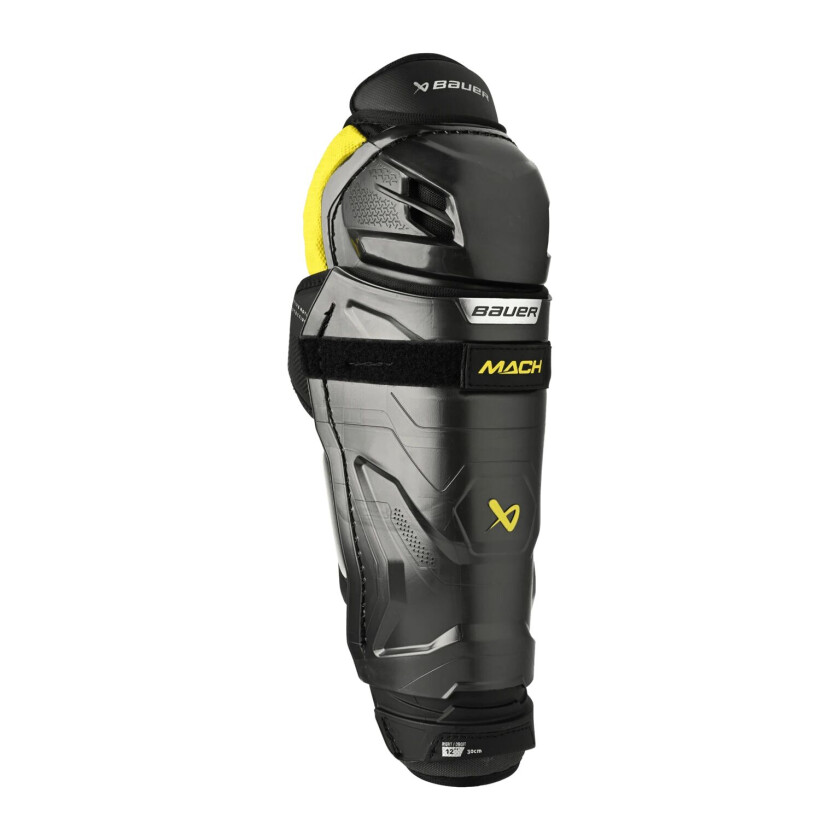 bauer S23 Supreme Mach Shin Guard 23/24, leggskinn til hockey, junior BLACK