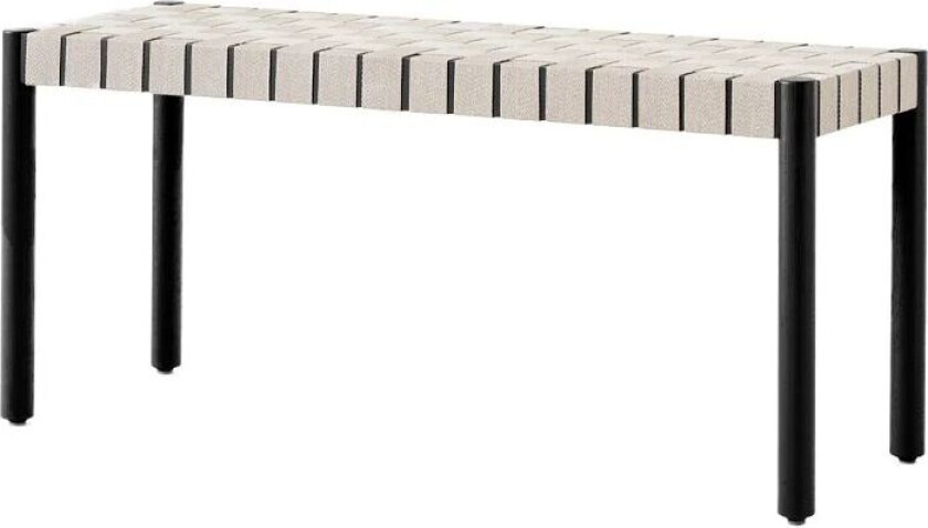 &Tradition Betty TK4 benk Black, naturflettet linstråsete