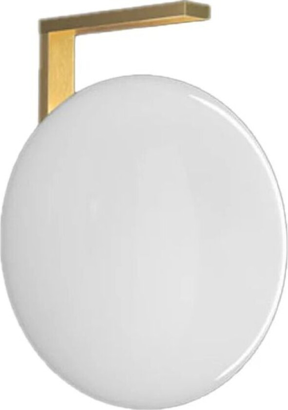 Alba 174 vegglampe opal, messing