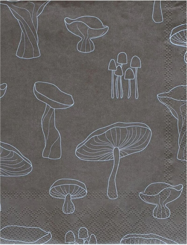 Bilde av Fungi serviett 33 x 33 cm 20-pakning Hazelnut-white