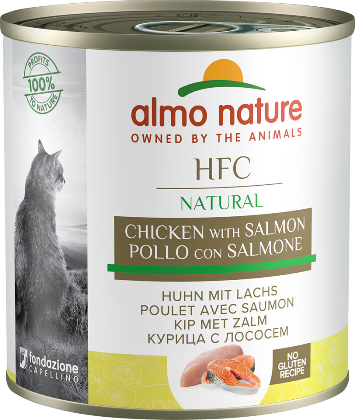 Bilde av Økonomipakke Almo Nature HFC Natural 12 x 280 g - Kylling & Laks