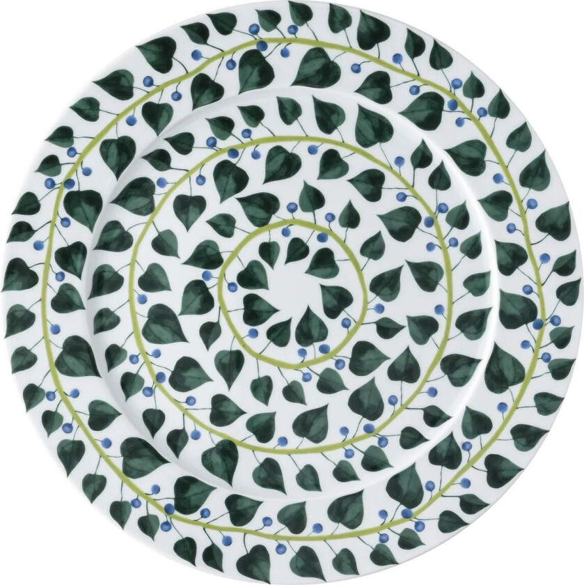 Magic Garden Foliage serveringsfat Ø33 cm Hvit-grønn
