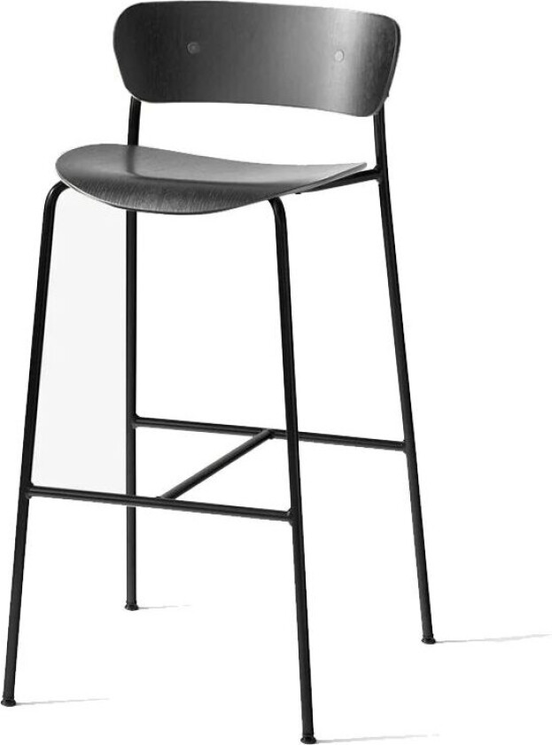 &Tradition Pavilion AV9 barstol black, stålstativ