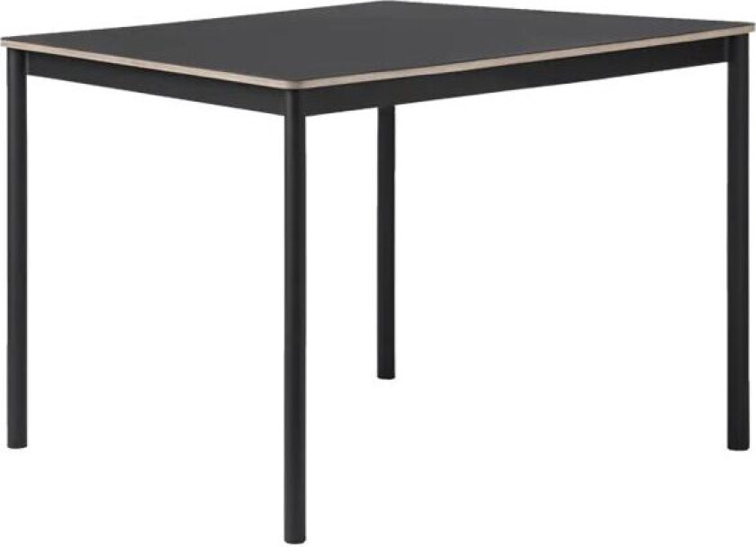 Bilde av Base spisebord black, plywoodkant, 140 x 80 cm