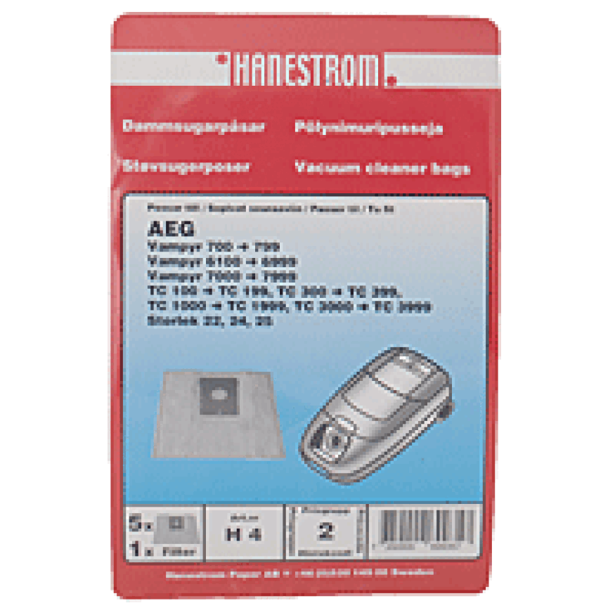 Støvsugerposer, syntetfiber, 5st.