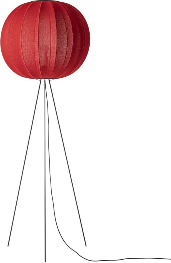 Made By Hand Knit-Wit 60 Round High gulvlampe Maple red