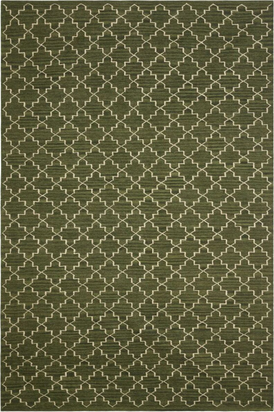 New Geometric gulvteppe 234x323 cm Green melange-off white