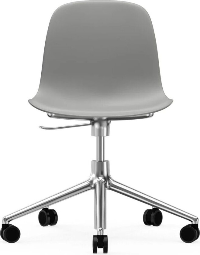 Form chair, dreibar stol, 5W kontorstol grå, aluminium, hjul