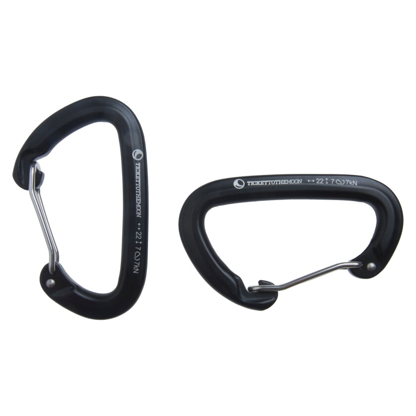 Hammock Carabiner Pair22kn OneSize, Blacvk