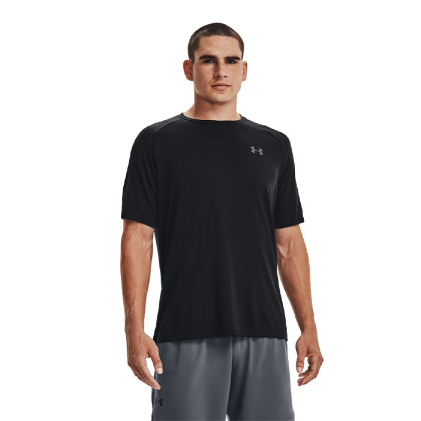 Men's UA Tech 2.0 SS Tee S, Black/Graphite