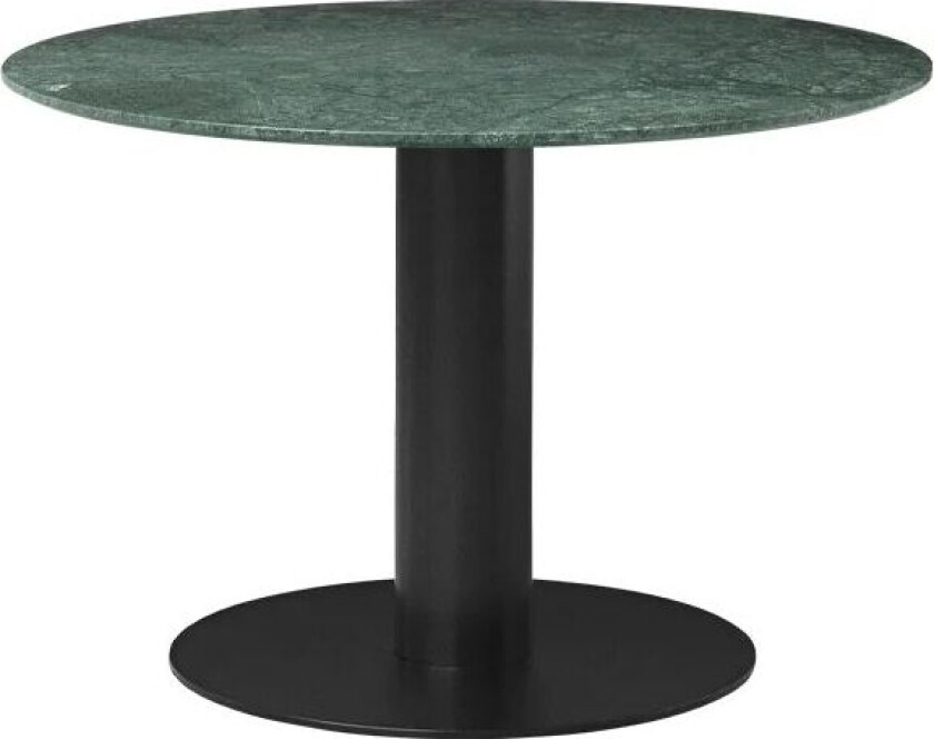 2.0 spisebord marble green, Ø 110, sort stativ