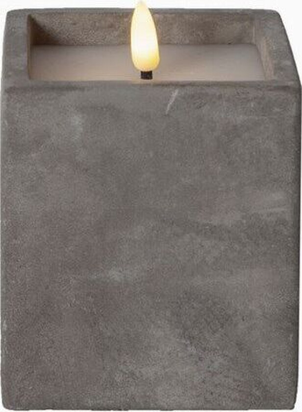 Blokklys Flamme Sement. 11,5cm