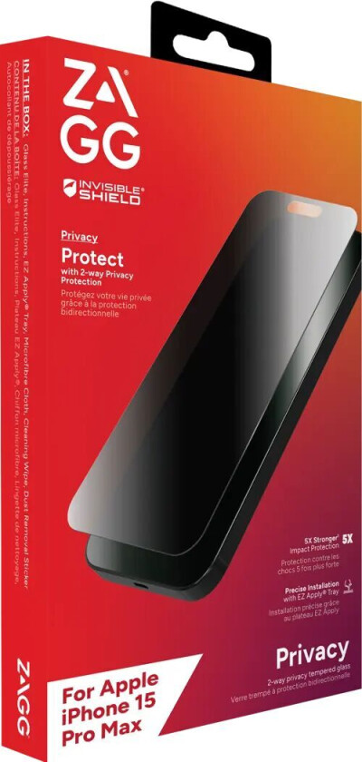Zagg Invisibleshield Glass Elite Privacy Iphone 15 Pro Max